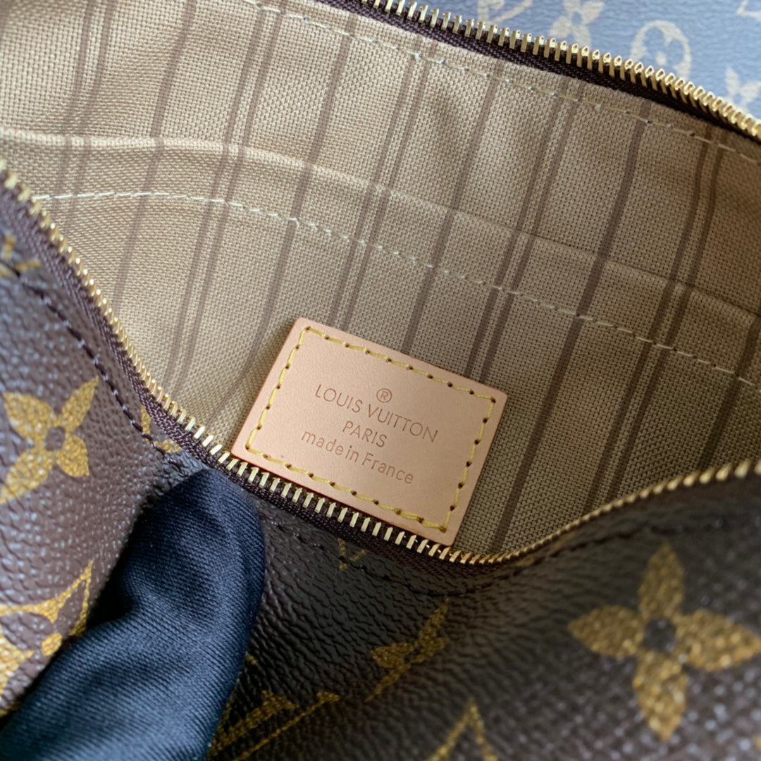 M40995 Neverfull MM Shoulder tote bag Monogram Apricot inside