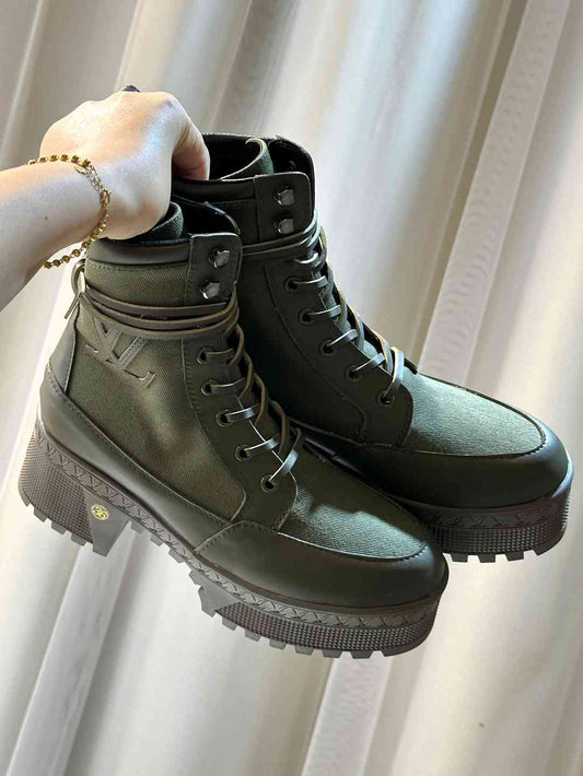 LV LAUREATE PLATFORM DESERT BOOT KAKI GREEN 1AC7S9