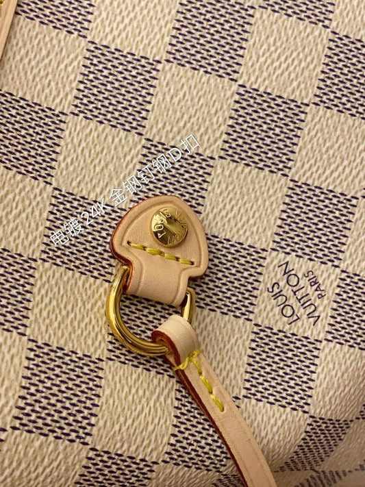 M41361 NEVERFULL MM Damier Ebene white Apricot INSIDE original quality