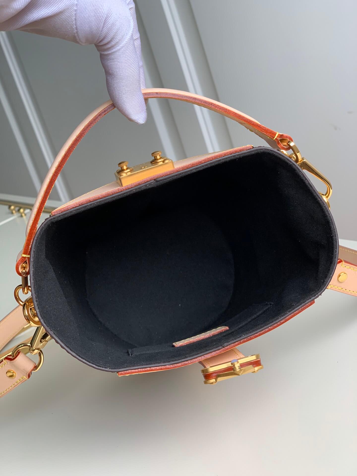 M43587 DUFFLE Duffle bucket bag shoulder bag Handbag cross body bags brown calfskin Monogram