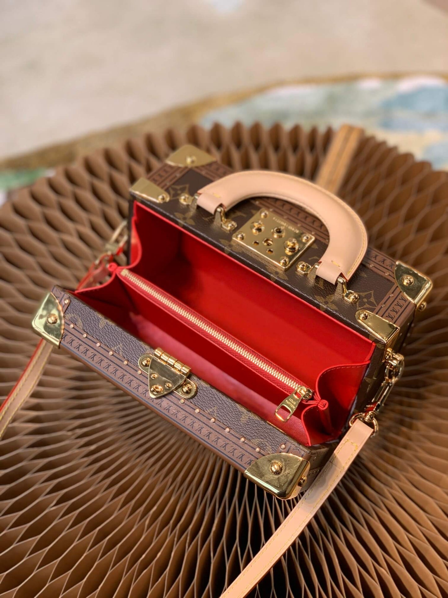 M45673 VALISETTE TRESOR Box bag brown monogram 22.5cm