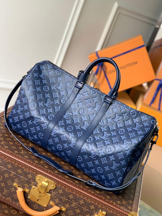 M45731 KEEPALL BANDOULIÈRE 50 Monogram Shadow blue