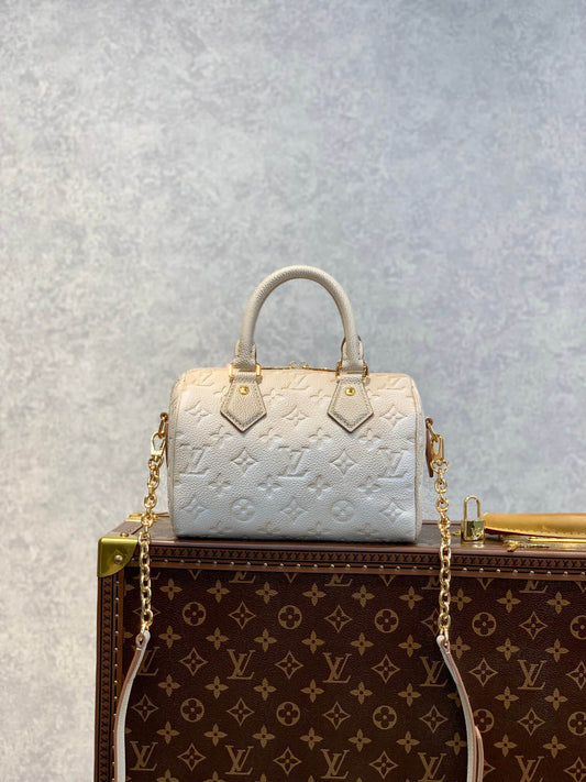 M46163 Handbag shoulder bag cross body bags calfskin dirty white Embossing