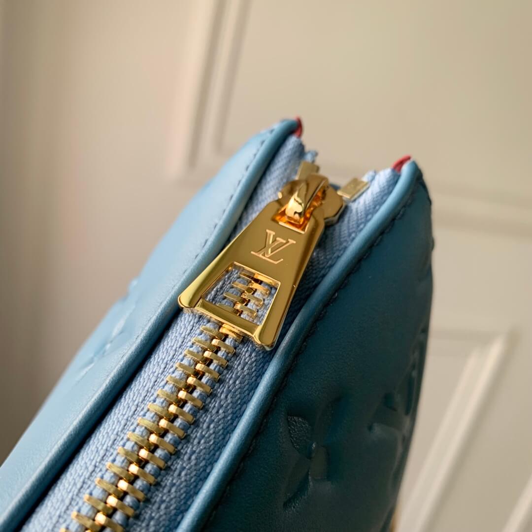 M21650 Coussin Monogram MM 34cm blue Female bag All leather