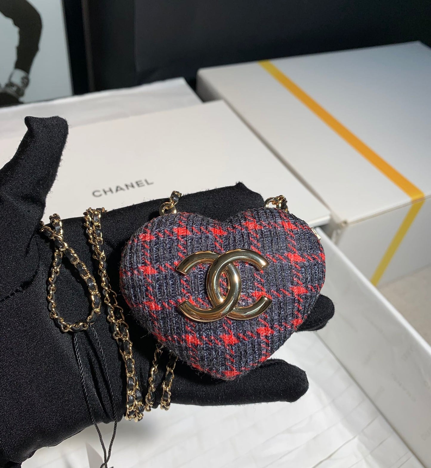 ChanelLong Necklace Bag Dark Blue For Women, Women’s Bags 3in/7.6cm