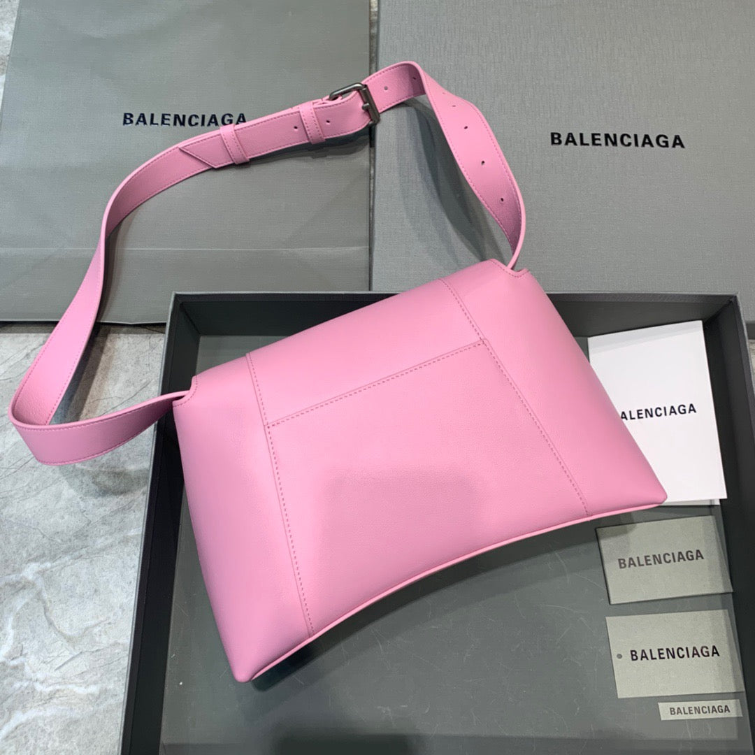 Balen Downtown Small Shoulder Bag In Pink, For Women, Bags 11.8in/30cm 67135329S1Y5906