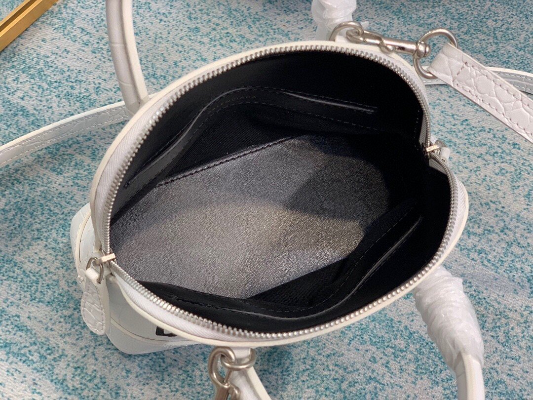 Balen Ville Mini Handbag In White, For Women, Bags 4.7in/12cm