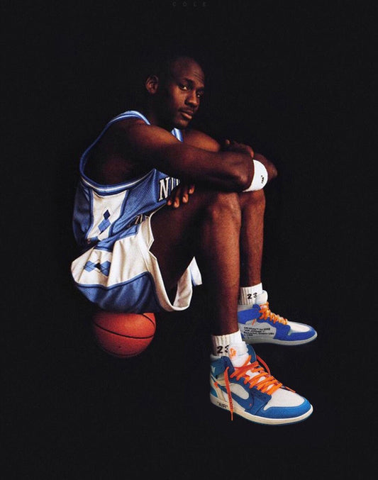 BL - OW x AJ1 High North Carolina Blue