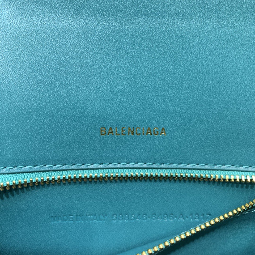 Balen Hourglass Small Handbag In Blue, For Women, Bags 9in/23cm