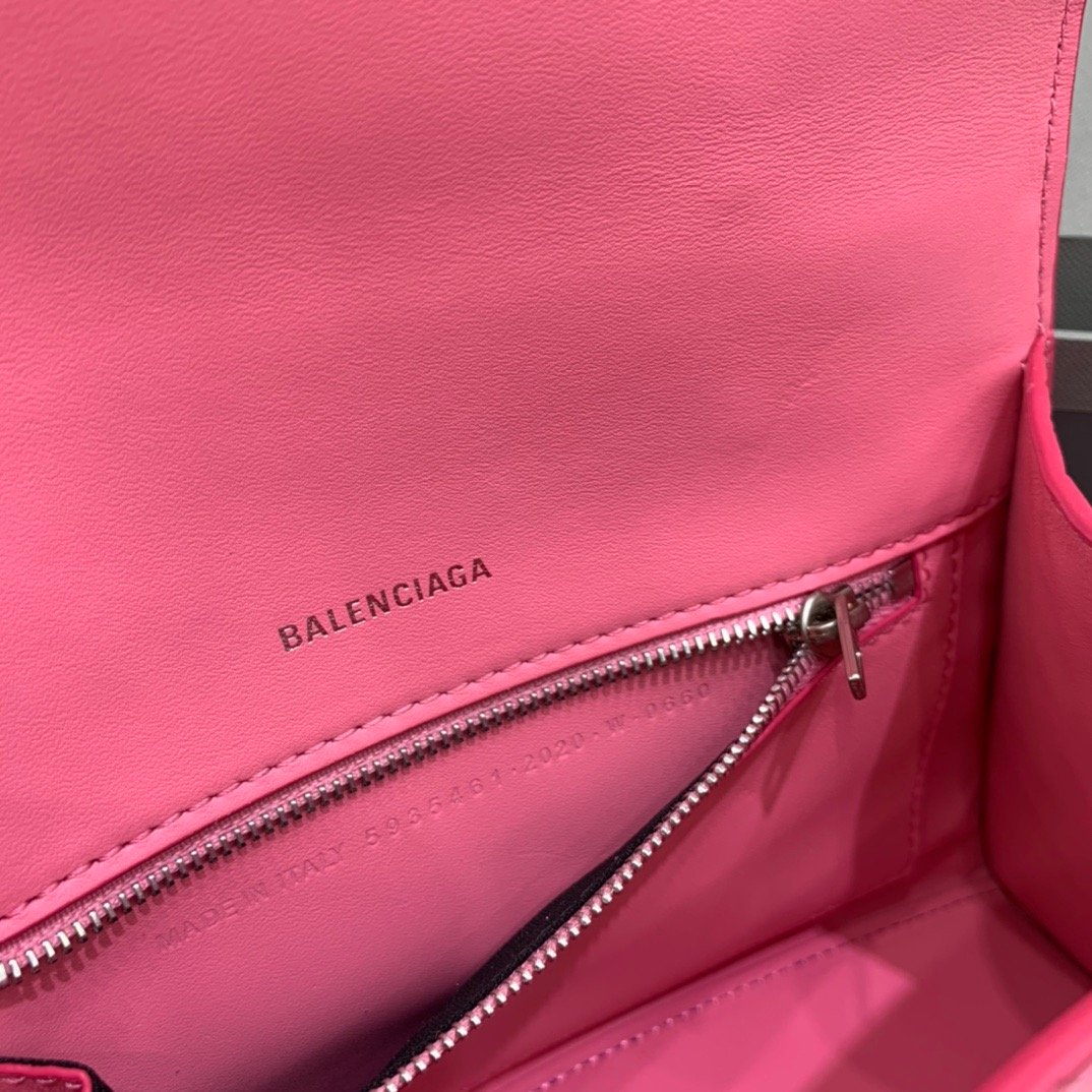 Balen Hourglass Small Handbag In Pink, For Women, Bags 9in/23cm 5935462107U5812