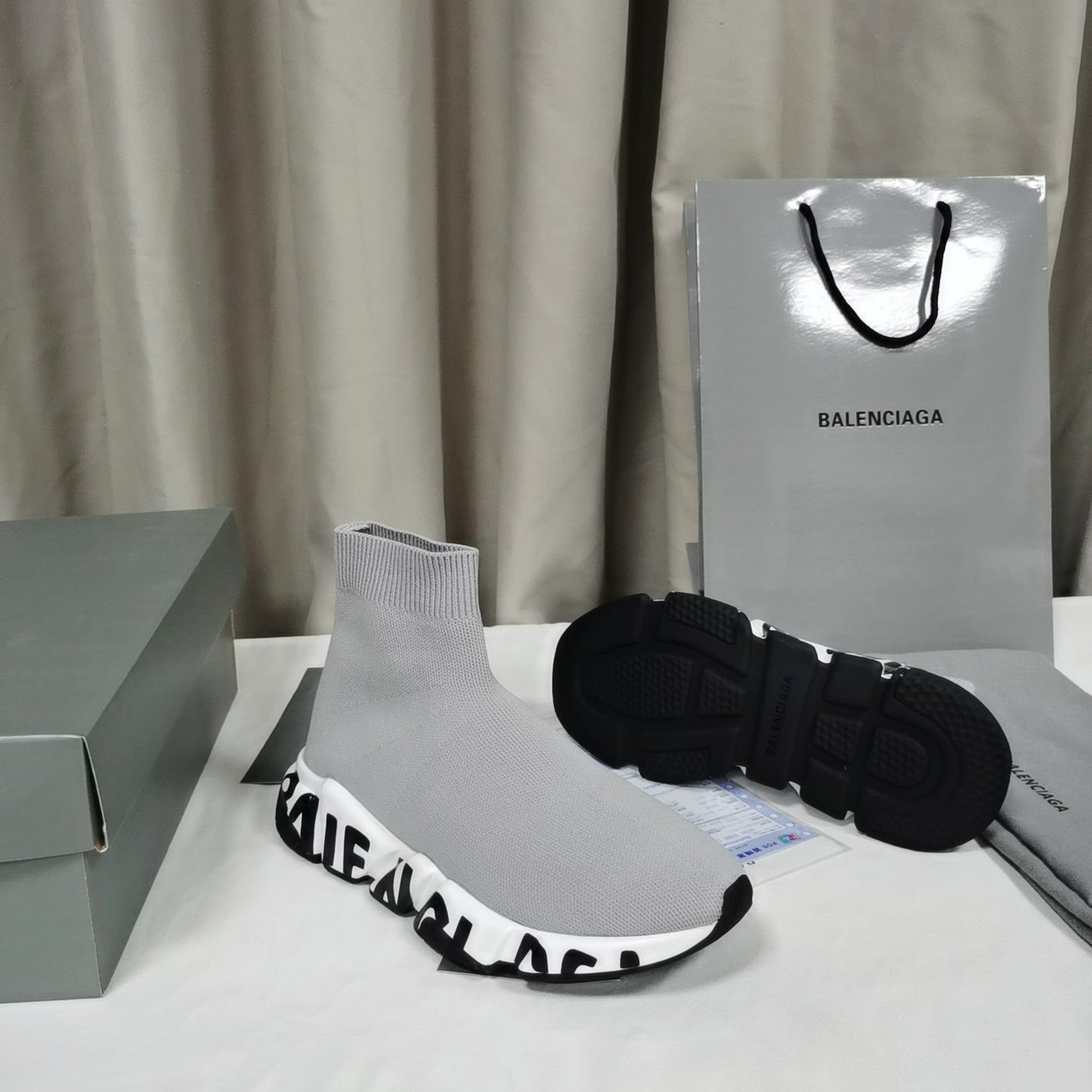 BL - Bla Speed Print Stretch Knit Sneakers