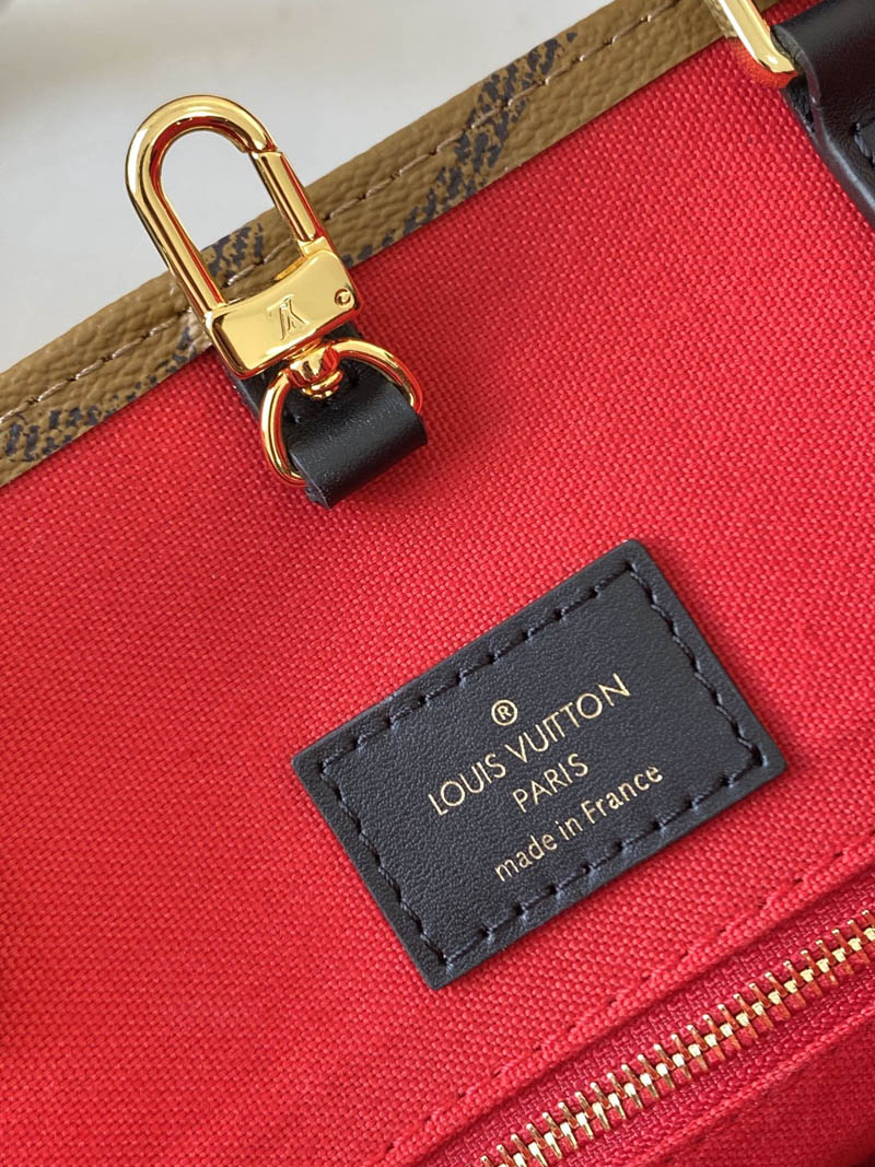 LV OnTheGo MM Monogram And Monogram Reverse Canvas For Women, Shoulder Bags 13.8in/35cm LV M45321