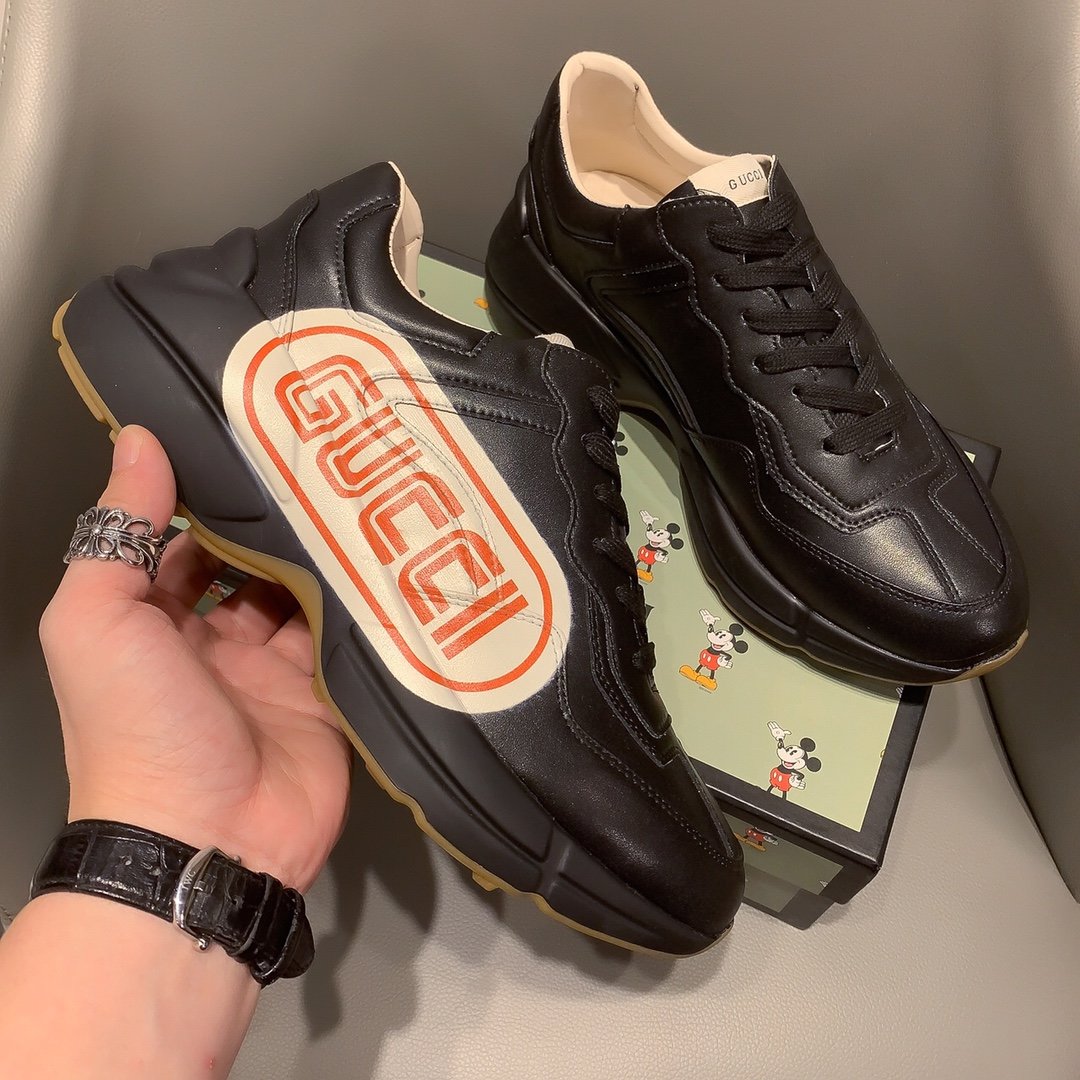 BL-GCI RHYTON VINTAGE TRAINER LA BLACK SNEAKER 143