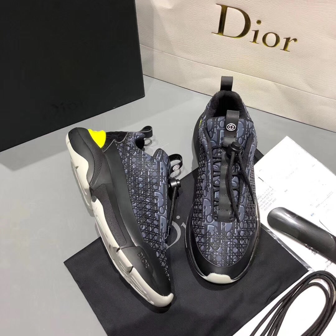 BL - DIR B24 BLnogram Black Yellow Sneaker