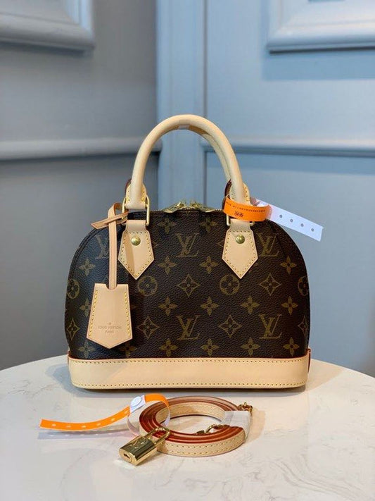 LV Alma BB Monogram Canvas Beige For Women, Shoulder And Crossbody Bags 9.2in/23.5cm LV M53152