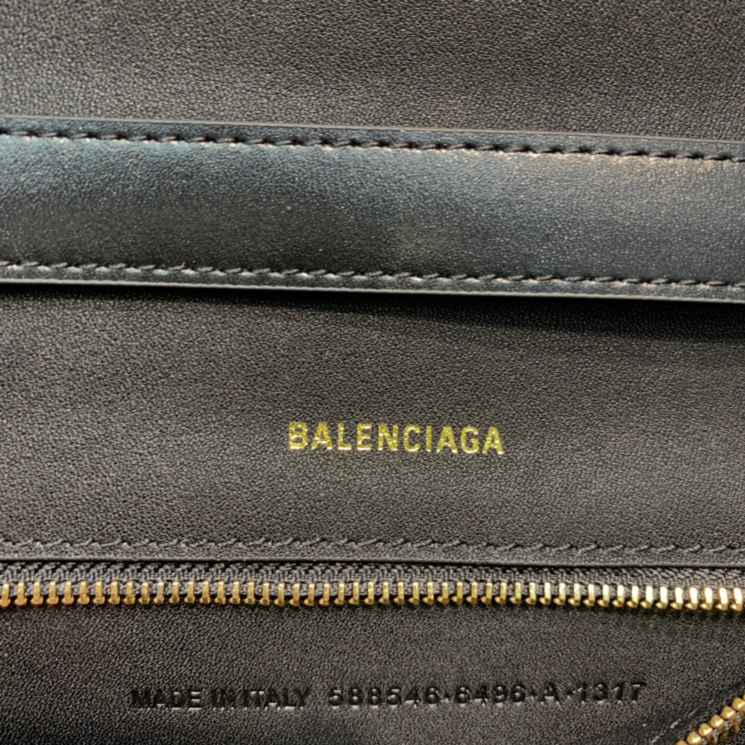 Balen Hourglass Handbag In Black, For Women, Bags 9.8in/25cm