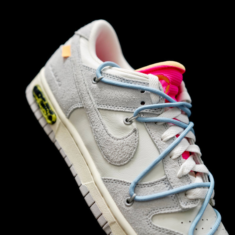 BL - OW x Dunk (NO.38) light blue shoelace pink buckle