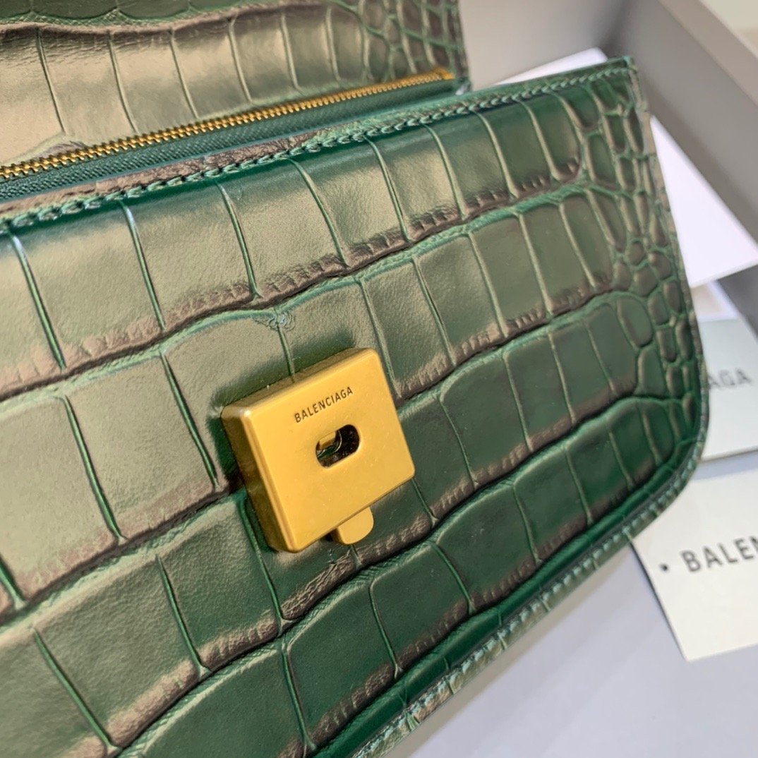 Balen Gossip Small Shoulder Bag Dark Green, For Women, Bags 9.1in/23cm