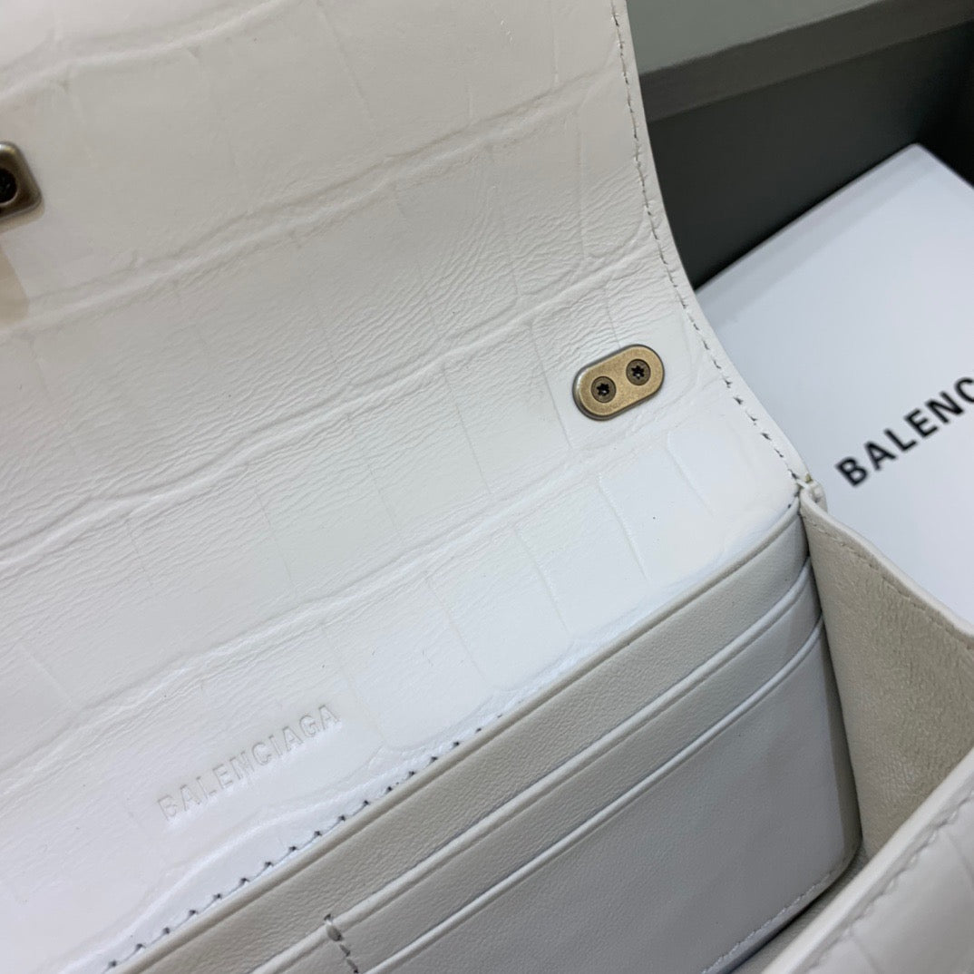 Balen Gossip Small On Chain Shoulder Bag White, For Women, Bags 7.4in/19cm