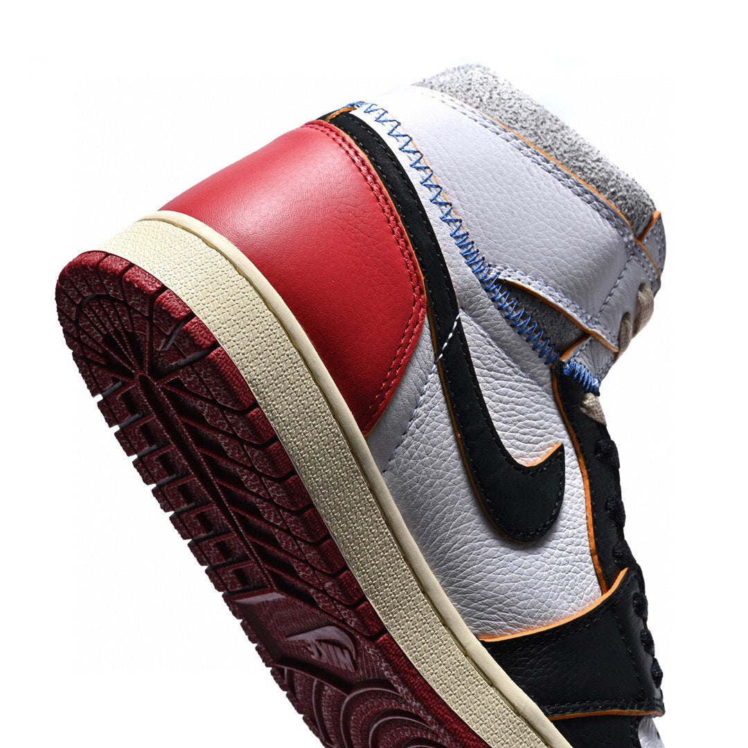 BL - Union x AJ1 High white and red stitching