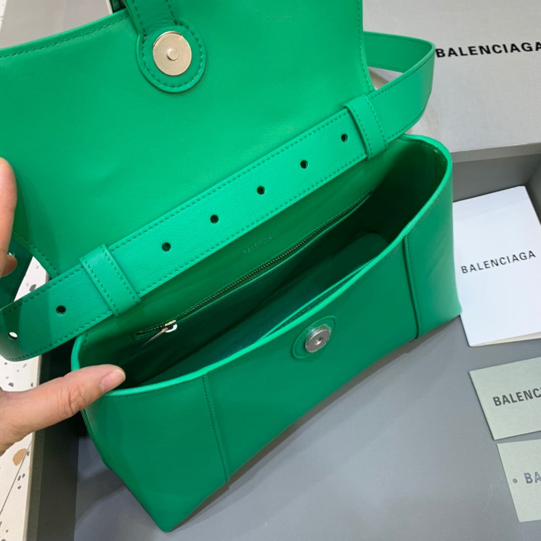 Balen Downtown Small Shoulder Bag In Green, For Women, Bags 11.8in/30cm