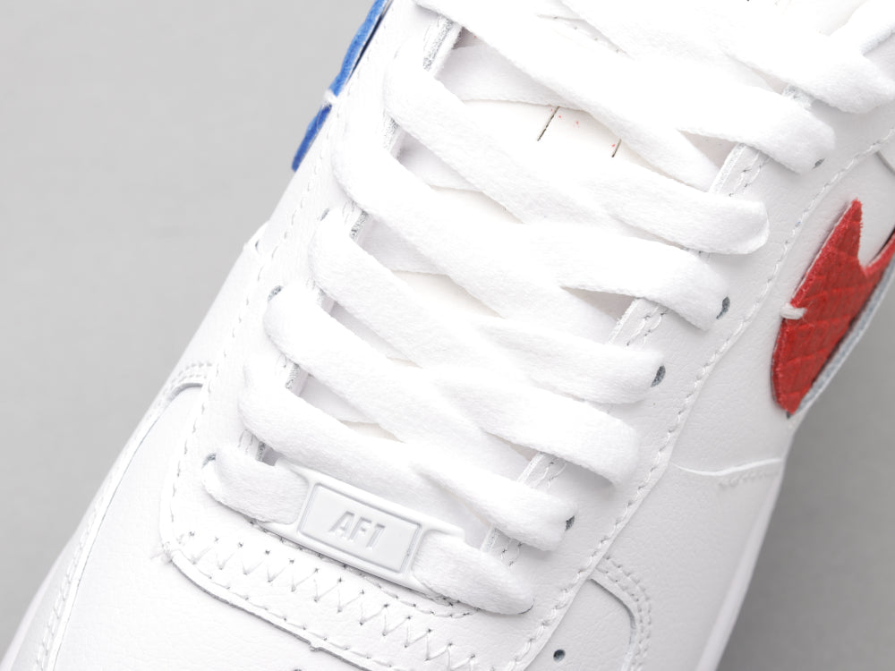 BL - AF1 White red blue snake pattern