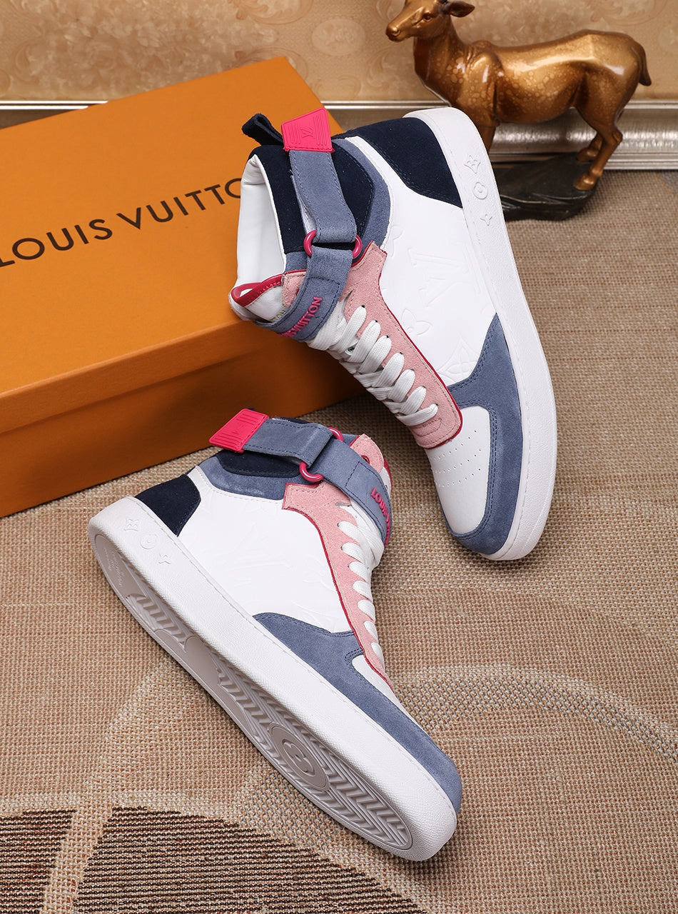 BL - LUV Rivoli High Pink Blue White Sneaker