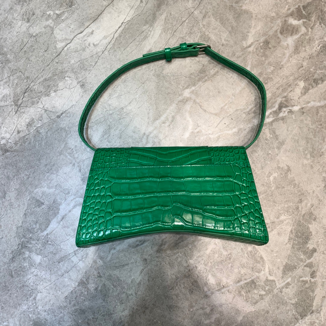 Balen Hourglass Handbag In Green, For Women, Bags 9.8in/25cm