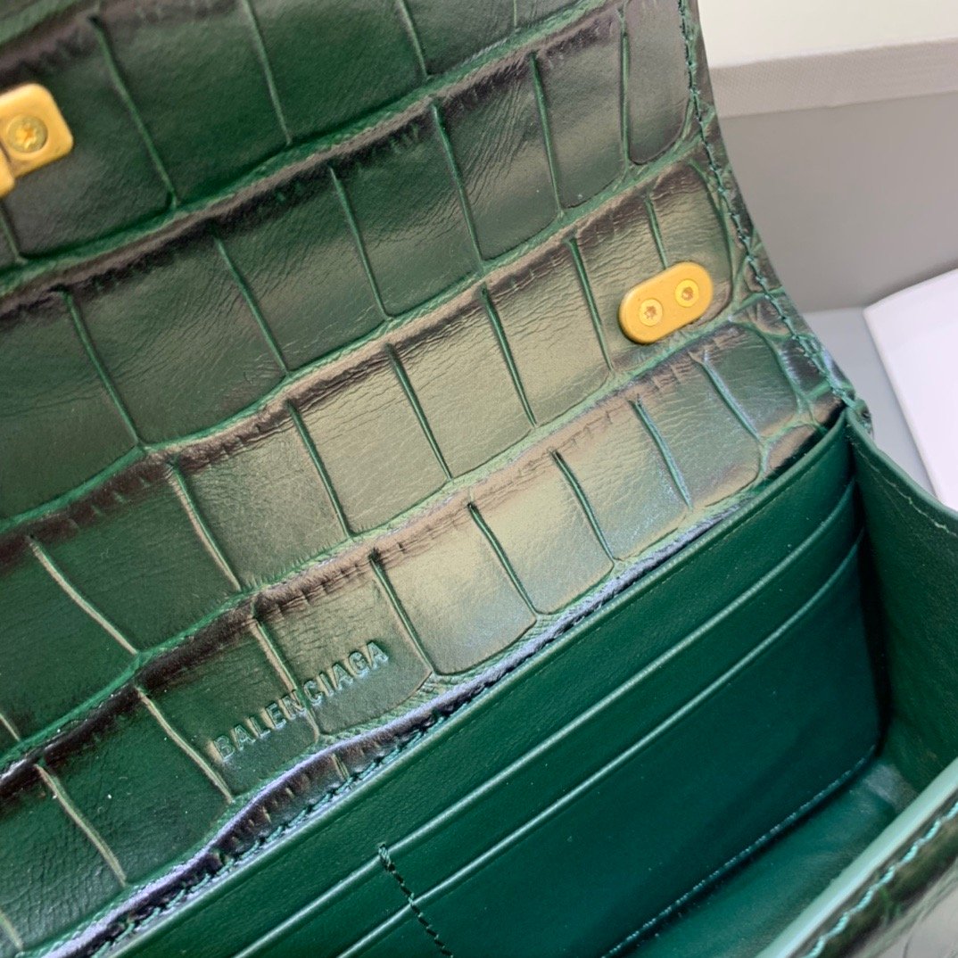 Balen Gossip Small On Chain Shoulder Bag Dark Green, For Women, Bags 7.4in/19cm
