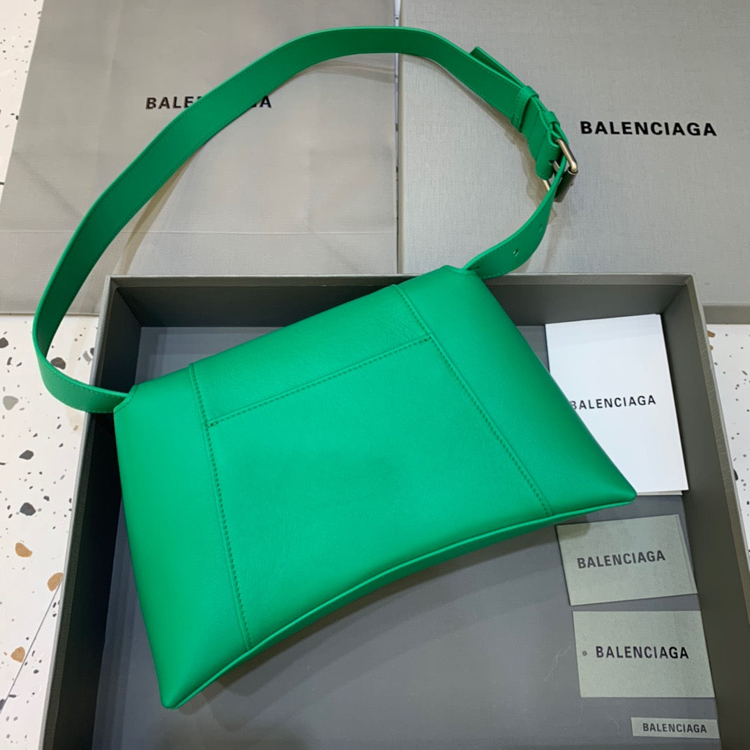 Balen Downtown Small Shoulder Bag In Green, For Women, Bags 11.8in/30cm