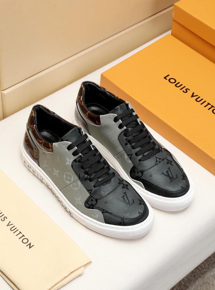 BL - LUV BLnogram Denim Brown And Gray Sneaker