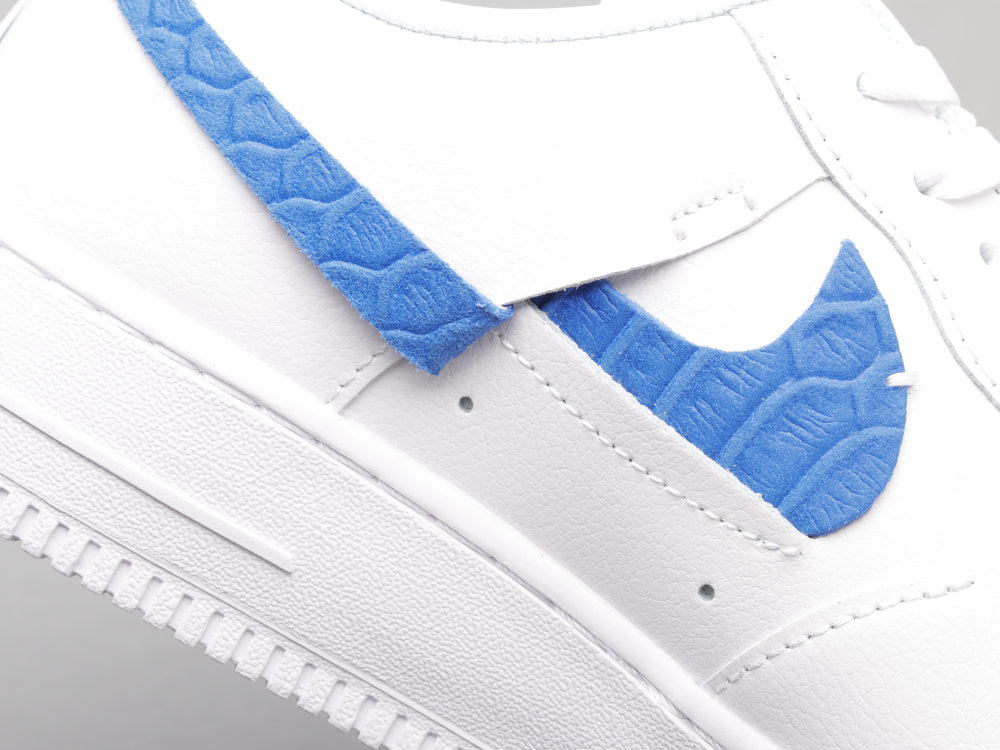 BL - AF1 White red blue snake pattern