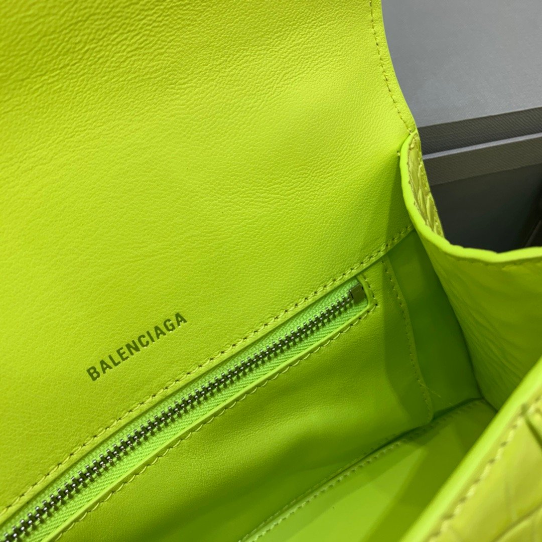 Balen Hourglass Small Handbag In Light Green, For Women, Bags 9in/23cm