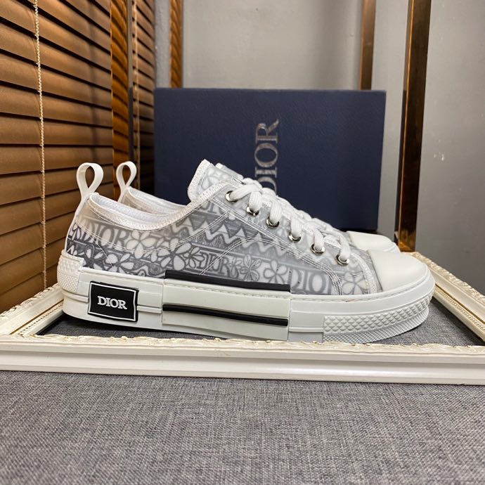 BL - DIR B23 White and Black LOW-TOP SNEAKER