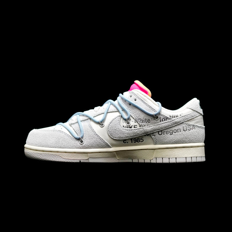 BL - OW x Dunk (NO.38) light blue shoelace pink buckle