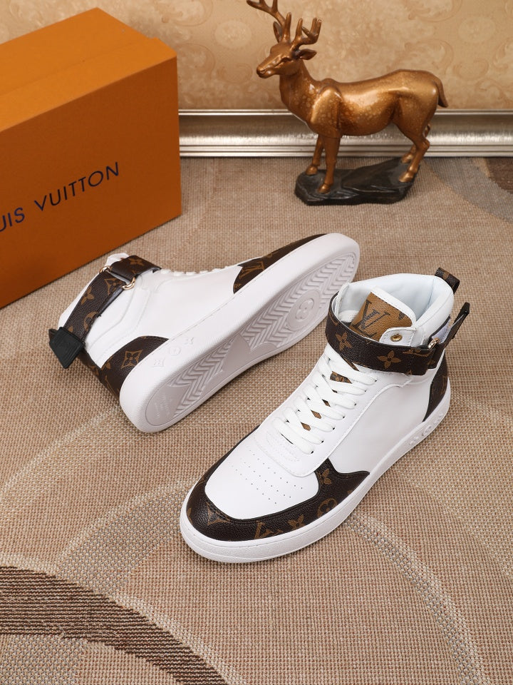 BL - LUV High Top White Brown Sneaker