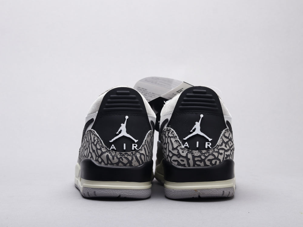 BL - AJ Black Ash Burst Crack Low Top