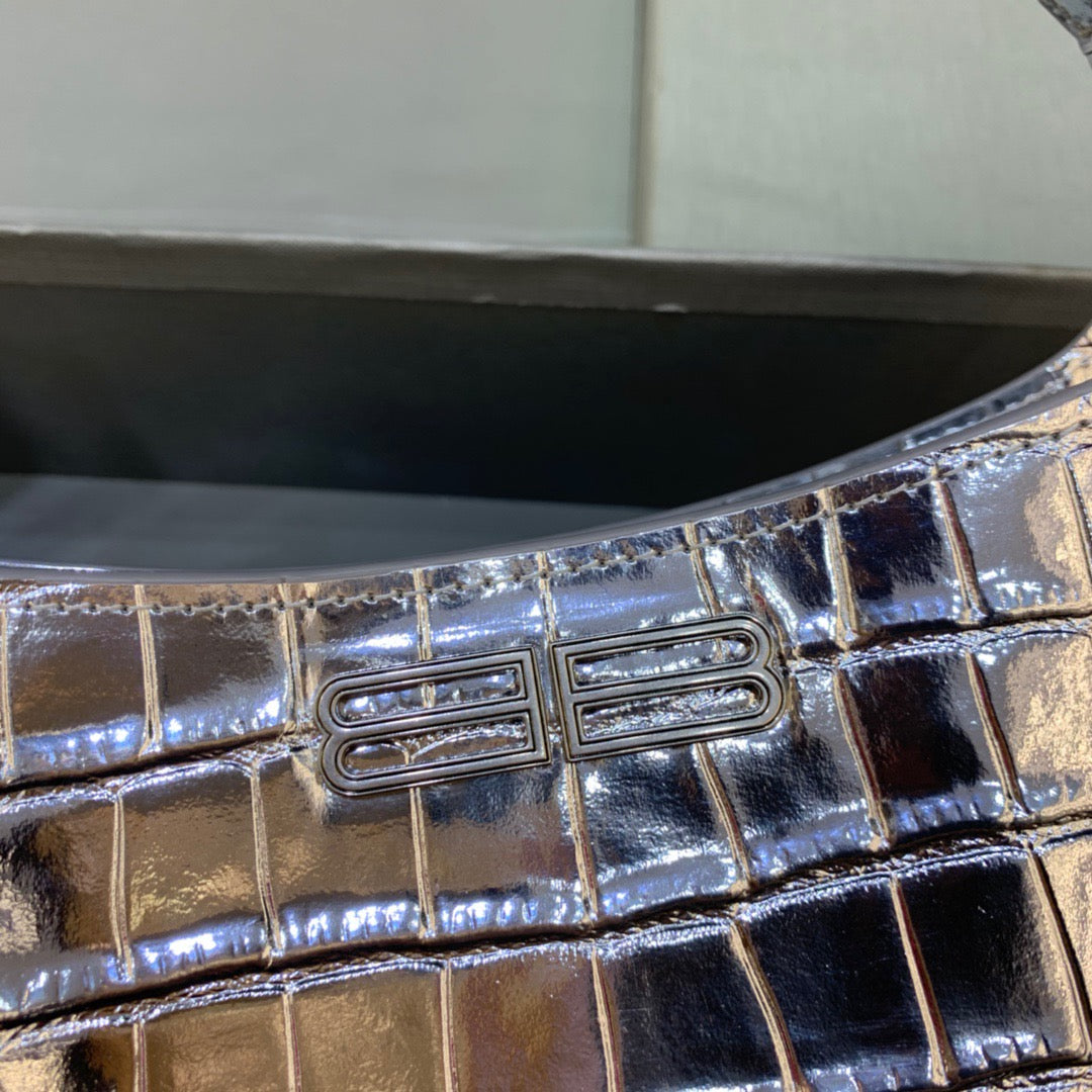 Balen XX Small Hobo Bag In Silver , For Women, Bags 7.8in/20cm 6955892109E8110