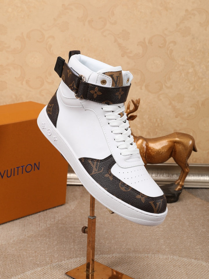 BL - LUV High Top White Brown Sneaker