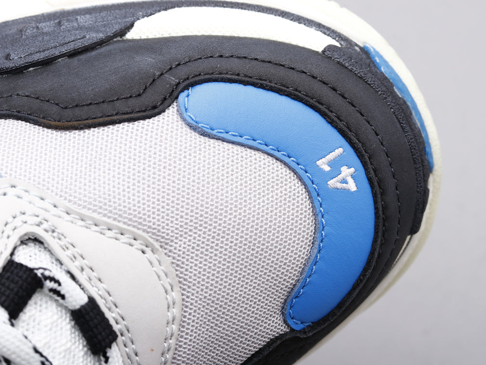 BL - Bla Triple S Black And White Blue Sneaker