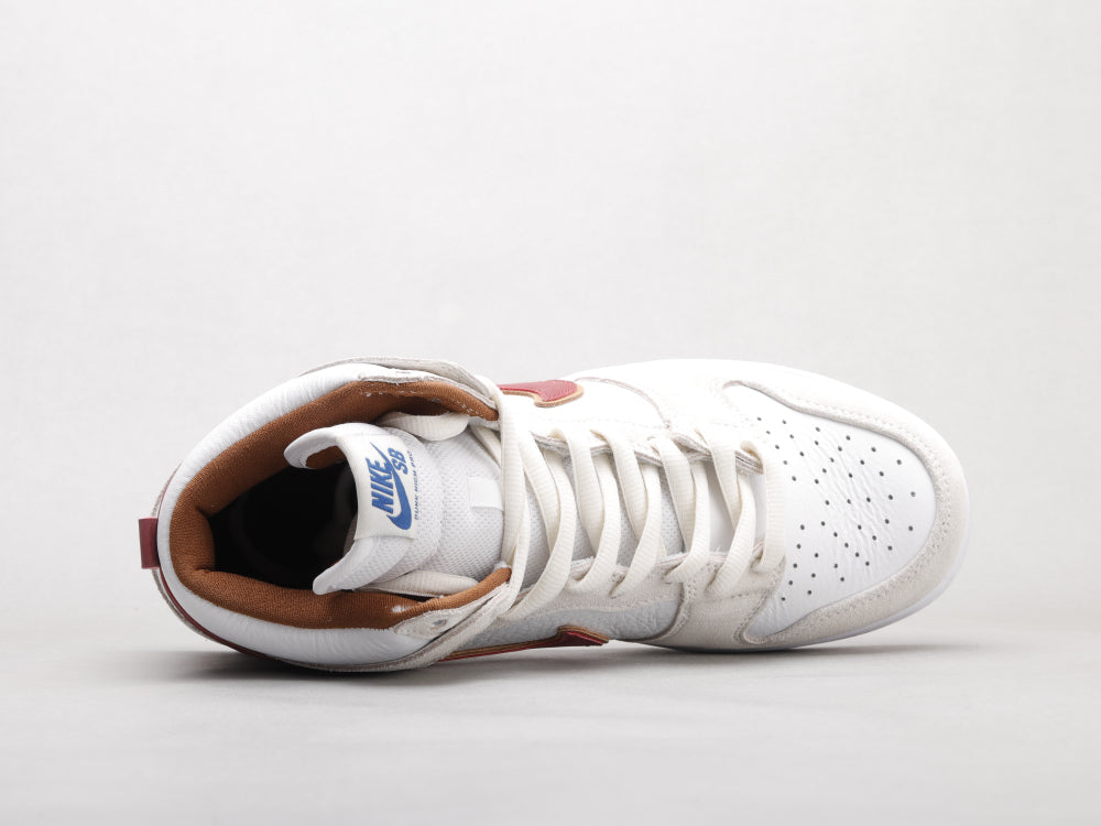 BL - Beige and red hook high top knight color matching