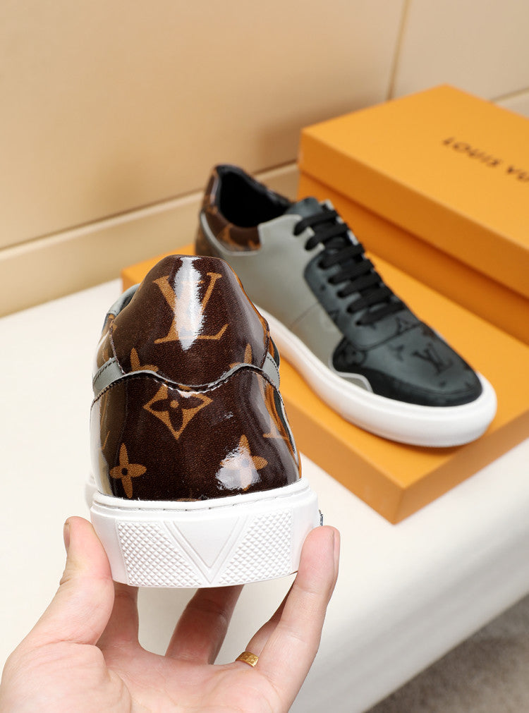 BL - LUV BLnogram Denim Brown And Gray Sneaker