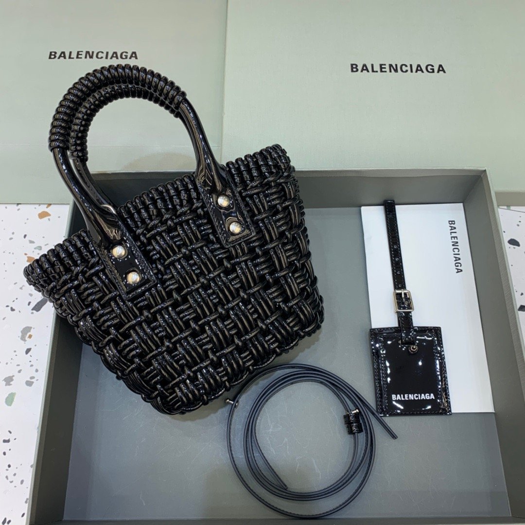 Balen Bistro XS Basket With Strap In Black , For Women, Bags 16.1in/41cm 6713422IE2Y1000