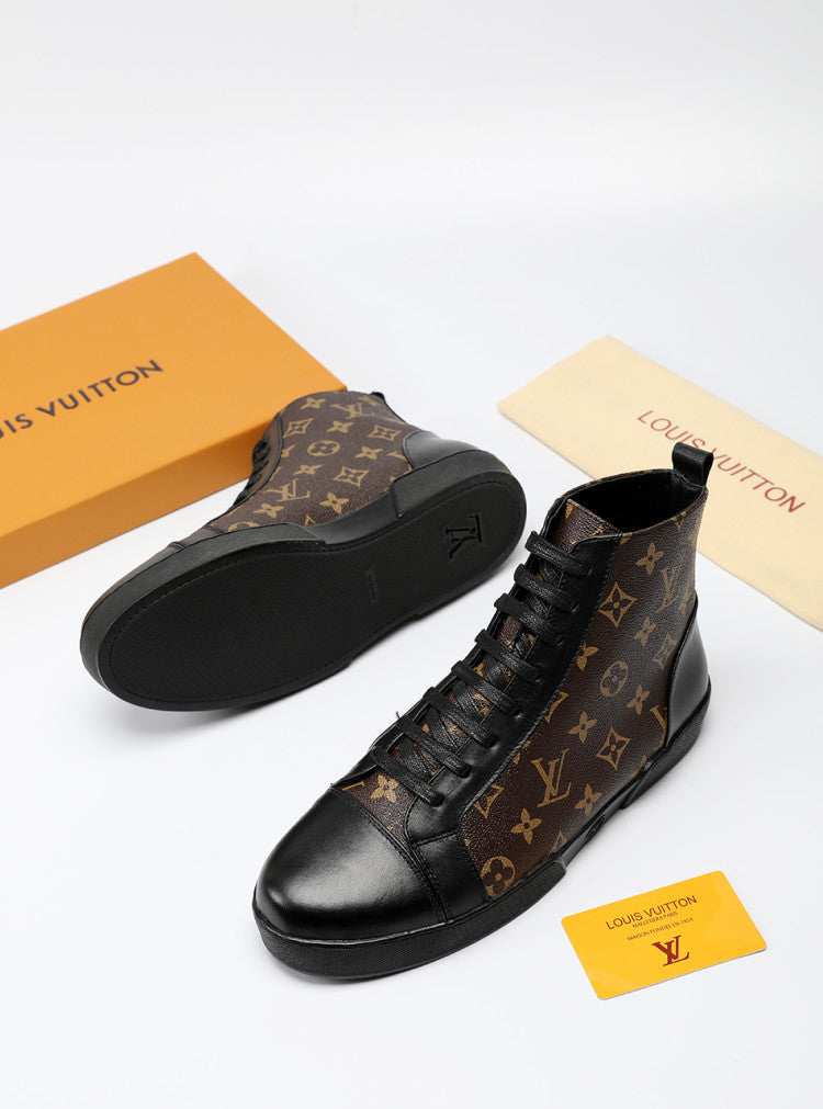 BL - LUV High BLnogram Brown Boot Sneaker