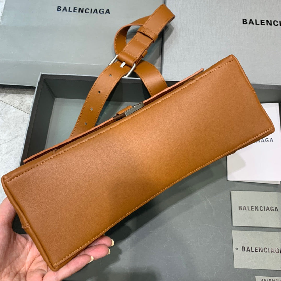 Balen Downtown Small Shoulder Bag In Brown, For Women, Bags 11.8in/30cm