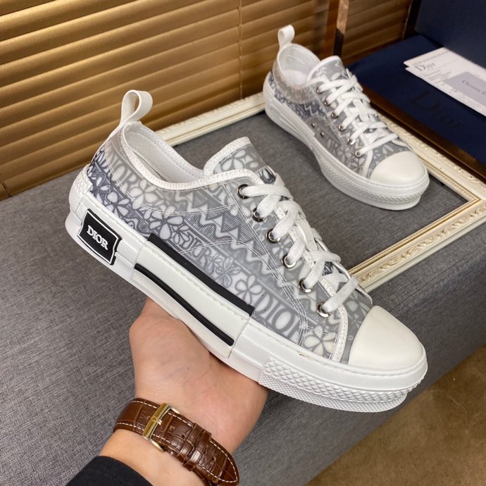 BL - DIR B23 White and Black LOW-TOP SNEAKER