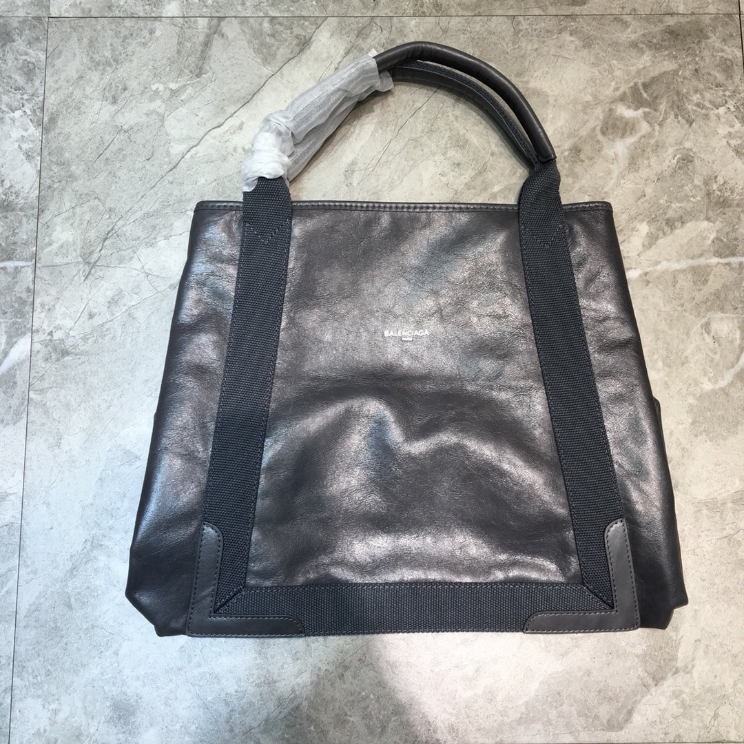 Balen Navy Medium Cabas Tote Bag In Gray, For Women, Bags 14.1in/36cm
