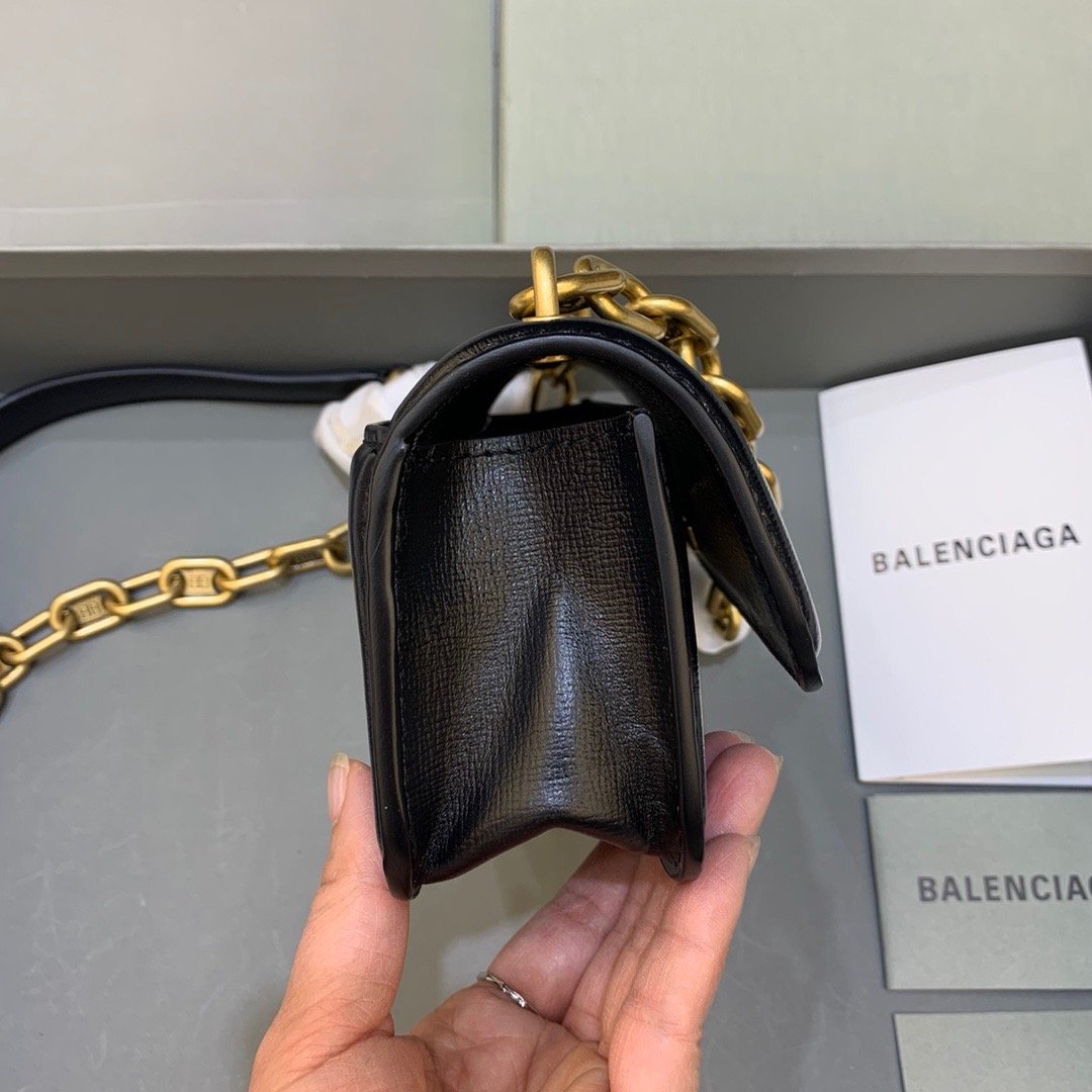 Balen Gossip Small On Chain Shoulder Bag Black, For Women, Bags 7.4in/19cm