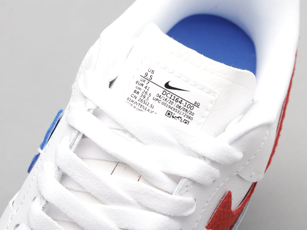 BL - AF1 White red blue snake pattern