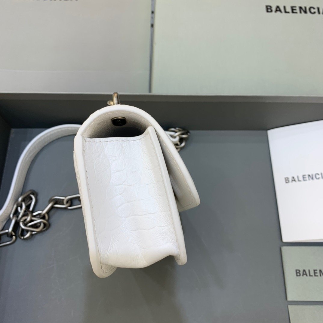 Balen Gossip Small On Chain Shoulder Bag White, For Women, Bags 7.4in/19cm